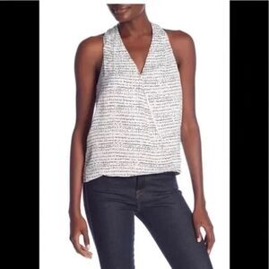 NWT Tart Carina Sleeveless Ink Stripe Pattern V-Neck Blouse Size S